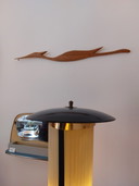 Vintage Teak Hout Wandvogel Wanddecoratie