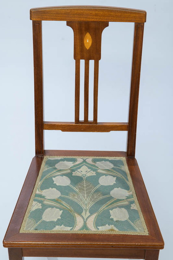 Image 1 of Jugendstihl secretair +2x Vintage stoel