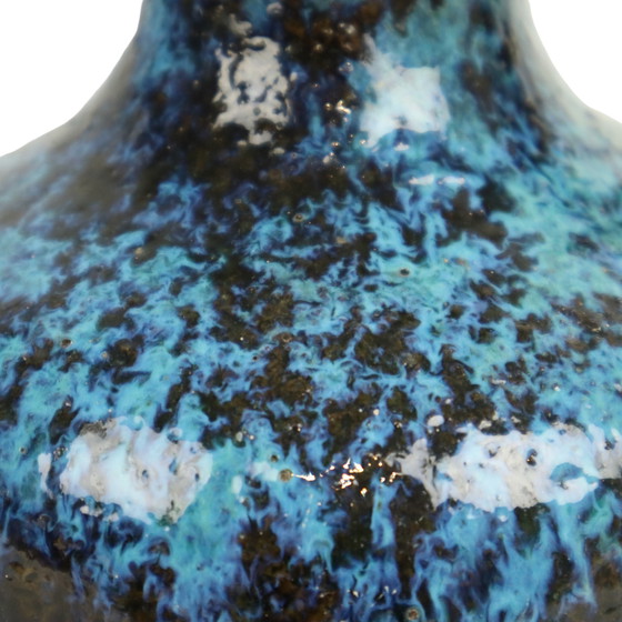 Image 1 of Zeer Zeldzame Blauwe Ceramano Incrusta Vaas 219 Hans Welling Design Fat Lava