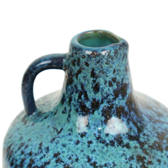 Image 1 of Zeer Zeldzame Blauwe Ceramano Incrusta Vaas 219 Hans Welling Design Fat Lava