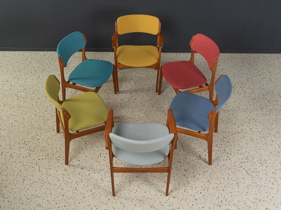 Image 1 of 6x Erik Buch Eetkamerstoelen, set