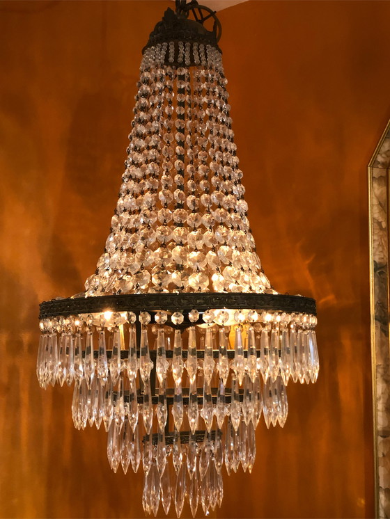 Image 1 of Vintage kroonluchter hanglamp