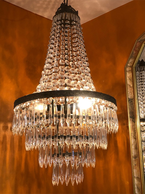 Image 1 of Vintage kroonluchter hanglamp