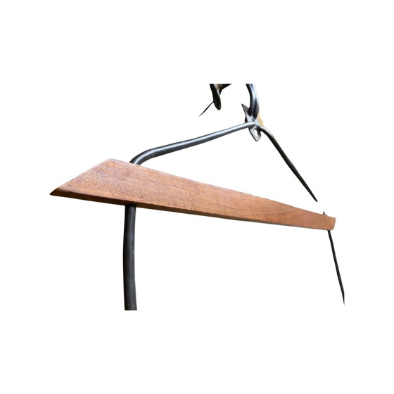 Image 1 of Vintage glas/teak lamp