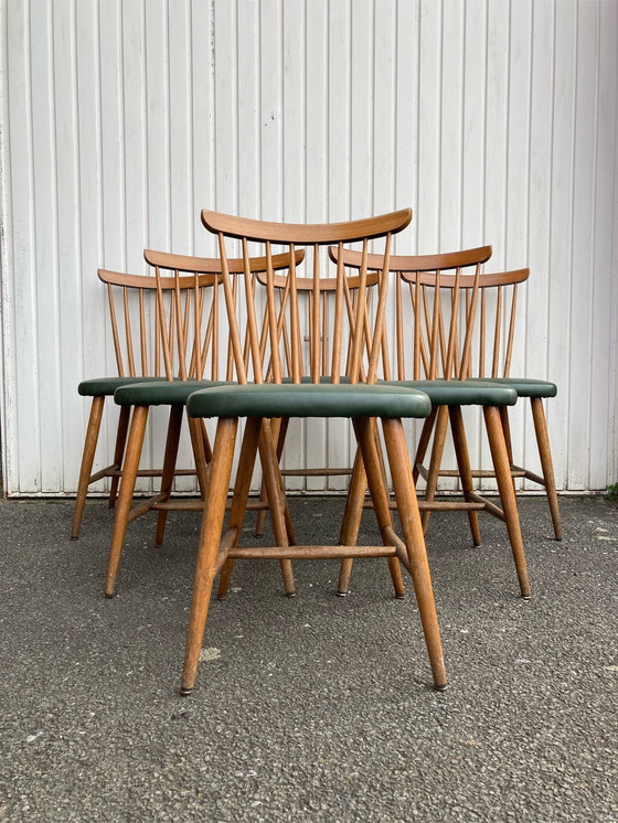 Image 1 of 6 Scandinavische eetkamersets vol teak