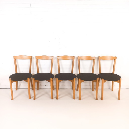 5x vintage modernist stoelen