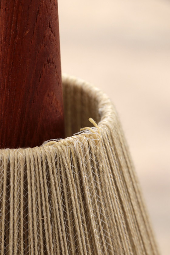 Image 1 of Vintage hanglamp met twee kapjes en teak,1960 Zweden