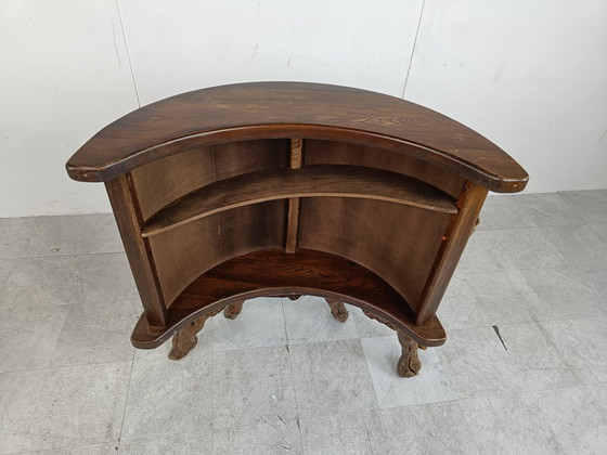 Image 1 of Vintage vurenhouten takbar, jaren 50