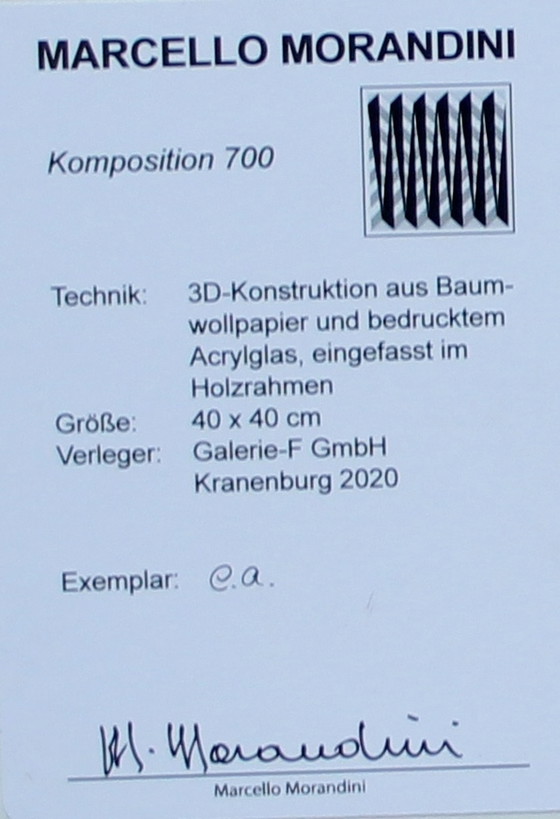 Image 1 of Marcello Morandini - Gemengde techniek: Kompostion 700