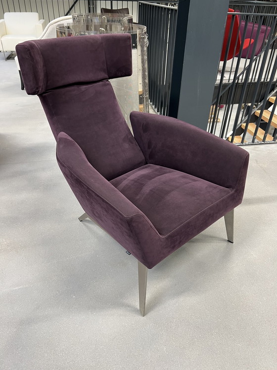 Image 1 of Leolux Elixir Relax fauteuil paars