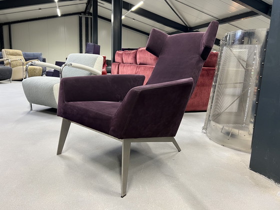 Image 1 of Leolux Elixir Relax fauteuil paars