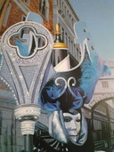 Leo Hortensius Carnaval in Venetië schilderij