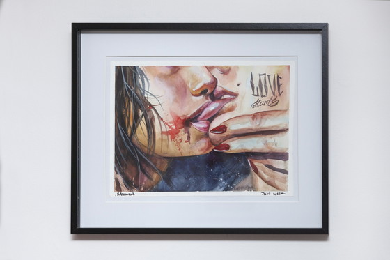 Image 1 of Prachtige aquarel in lijst.