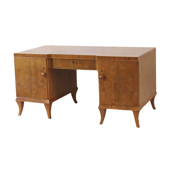 Image 1 of Vintage walnoten bureau