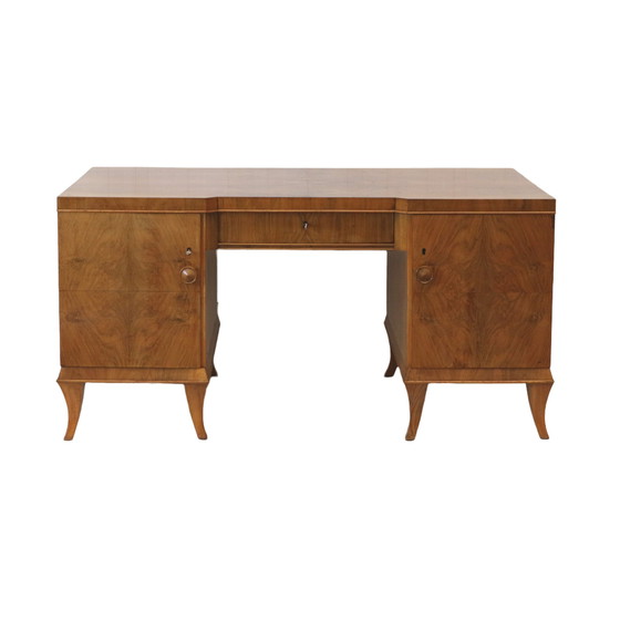 Image 1 of Vintage walnoten bureau