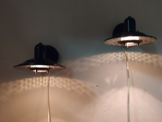 Image 1 of 2x Steinhauer Space Age wandlamp UFO