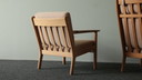 2x Getama fauteuils model 265 door Hans Wegner