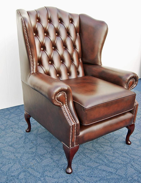 Image 1 of 2x Chesterfield Oorfauteuil