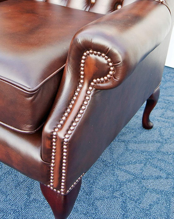 Image 1 of 2x Chesterfield Oorfauteuil