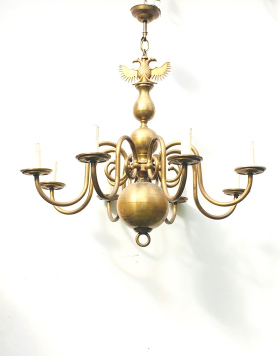 Image 1 of Antiek grote Hollandse stijl kroonluchter * Chandelier