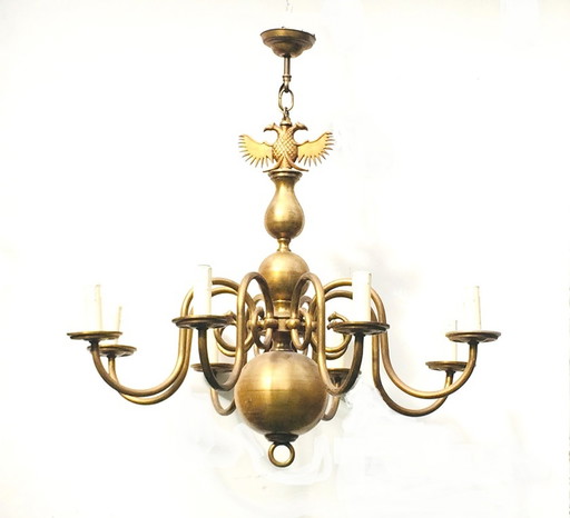 Antiek grote Hollandse stijl kroonluchter * Chandelier