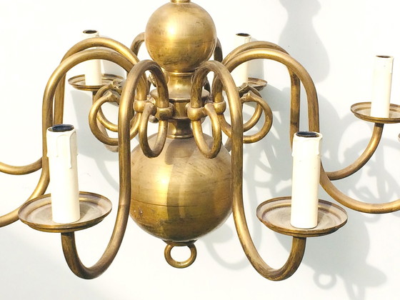 Image 1 of Antiek grote Hollandse stijl kroonluchter * Chandelier