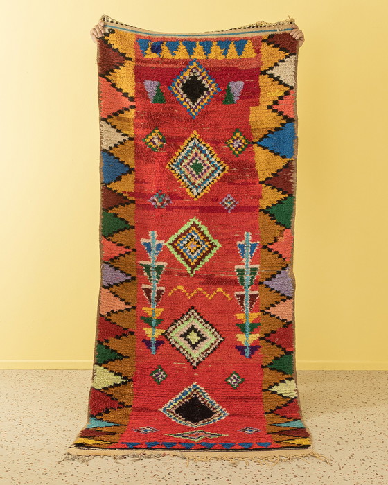 Image 1 of  Vintage Boujad, Berber-tapijt, 105 X 248 
