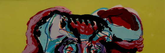 Image 1 of Karel Appel - Kleuren zeefdruk: Oiseau Hurlant - 1977