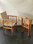2x Hyllinge Mobler Lounge klapstoelen