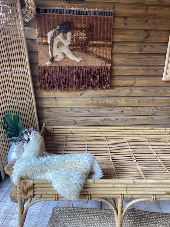 Image 1 of Vintage rotan (day) bed
