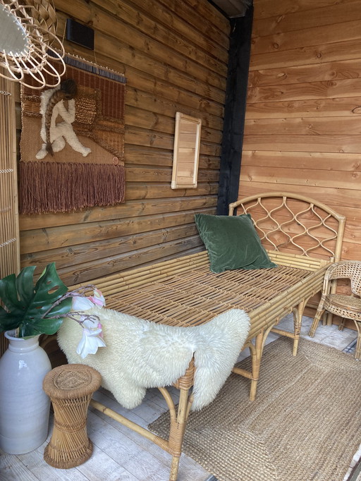 Vintage rotan (day) bed