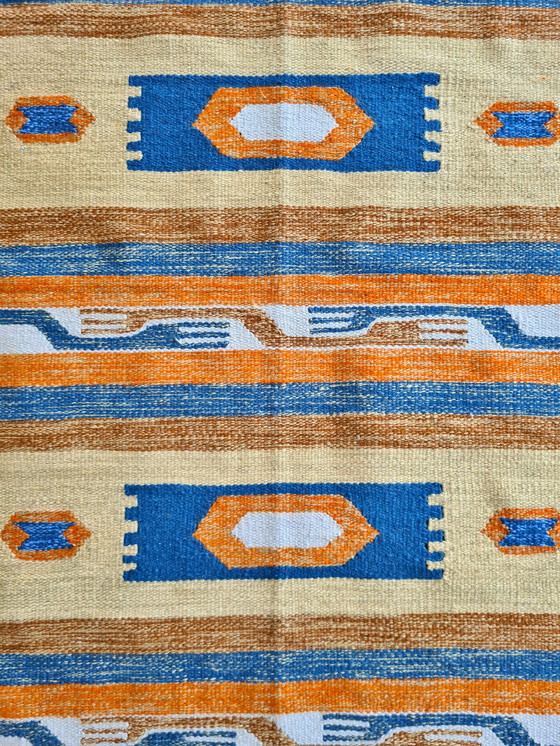 Image 1 of Kelima Handgeweven vloerkleed / tapijt - 100% Egyptische wol Kelim - 90x160cm - Klassiek