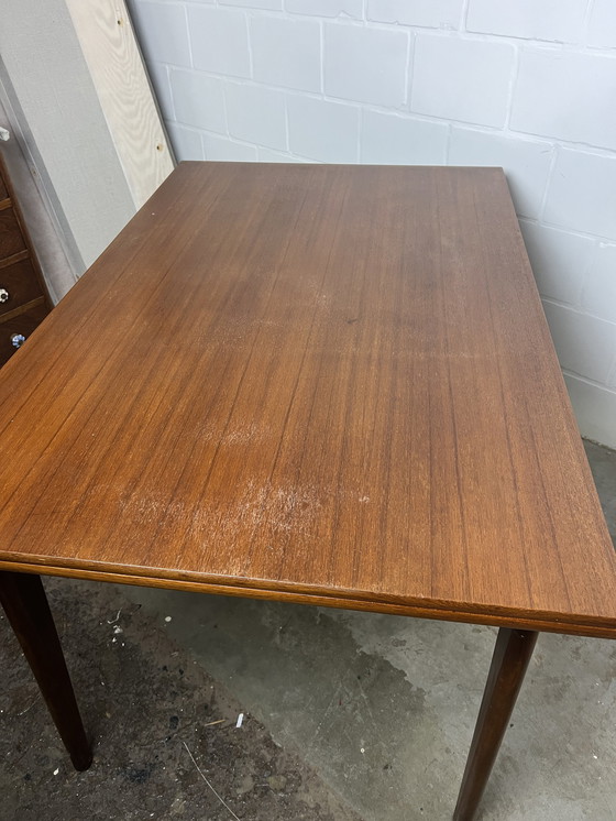 Image 1 of Mid century uitschuifbare eettafel mahjongg vlaardingen