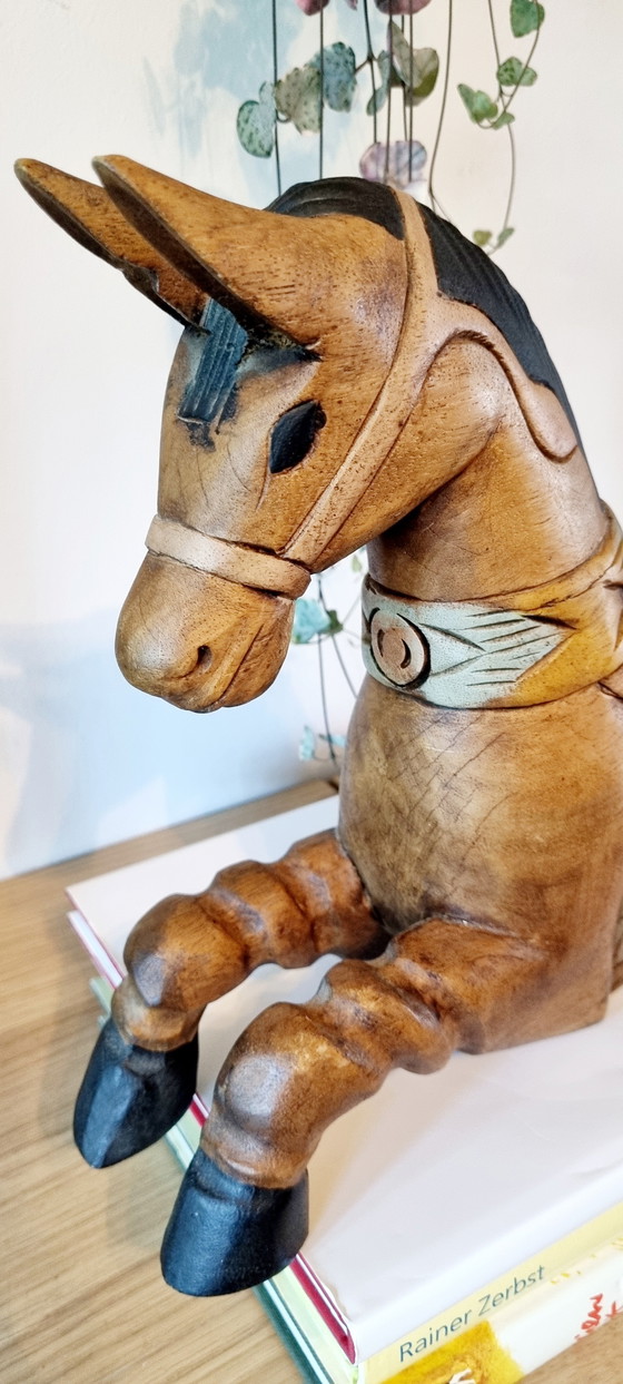 Image 1 of Vintage houten paard