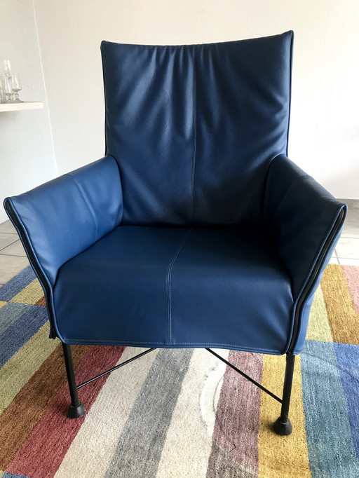 2 x Montis Fauteuils Charly in blauw