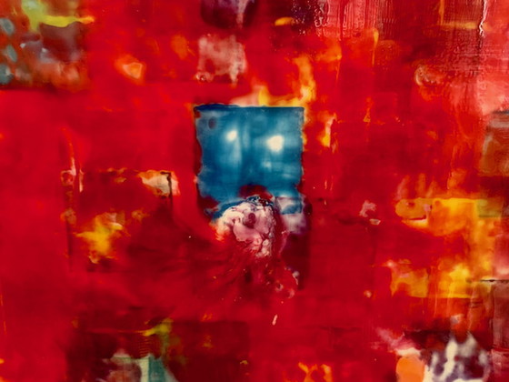 Image 1 of Encaustic schilderij van Berlijnse kunstenaar