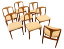 8x Uldum Juliane Johannes Andersen stoelen 'Mjang' vintage