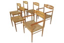 6x vintage eetkamerstoelen