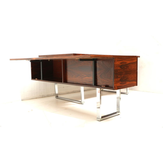 Image 1 of Groot zeldzaam vintage rio palissander hoekbureau / directiebureau uit de jaren ’60