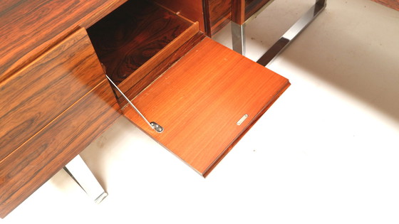 Image 1 of Groot zeldzaam vintage rio palissander hoekbureau / directiebureau uit de jaren ’60