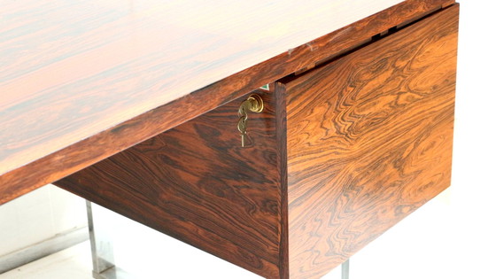 Image 1 of Groot zeldzaam vintage rio palissander hoekbureau / directiebureau uit de jaren ’60