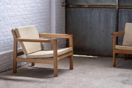 Image 1 of 2x Børge Mogensen fauteuil Model 227 van Fredericia, jaren 60 Denemarken