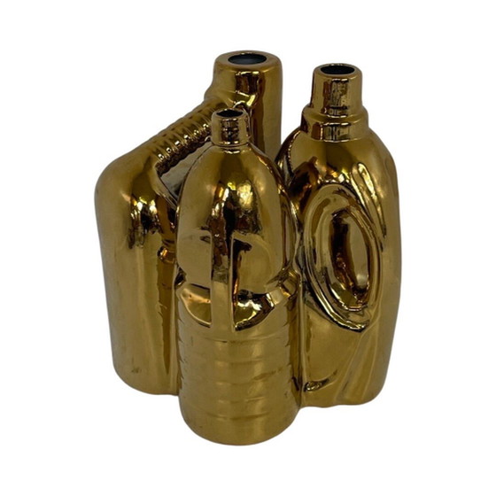 Image 1 of Pols Potten - Keramiek vaas in de vorm van schoonmaakmiddelen - Gold - Dutch Design