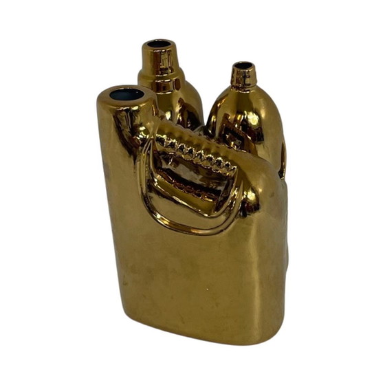 Image 1 of Pols Potten - Keramiek vaas in de vorm van schoonmaakmiddelen - Gold - Dutch Design