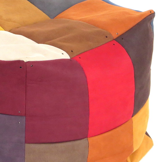 Image 1 of Handmade Patchwork Pouf