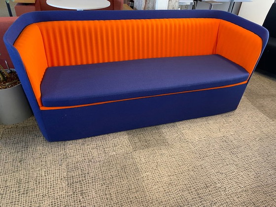 Image 1 of Gispen design bank - oranje/blauw