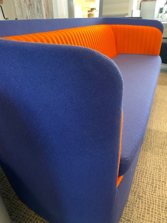 Image 1 of Gispen design bank - oranje/blauw