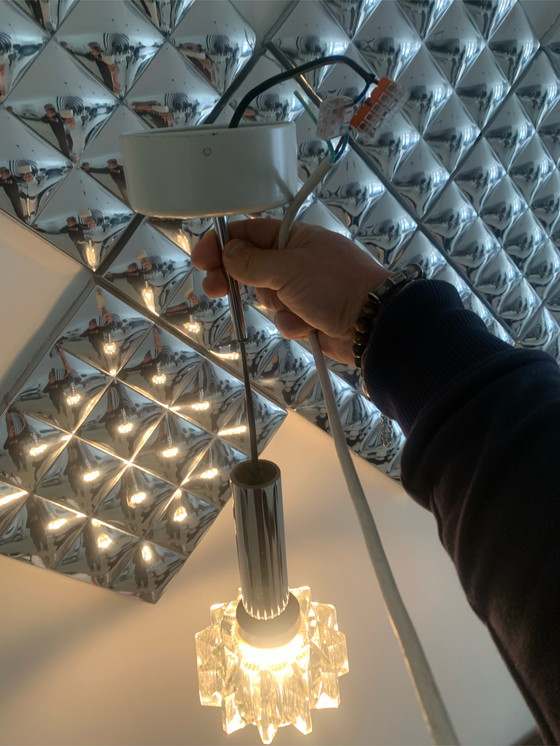 Image 1 of Vintage lampje met geslepen glas