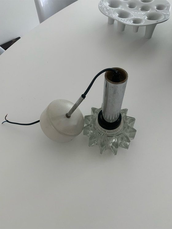 Image 1 of Vintage lampje met geslepen glas