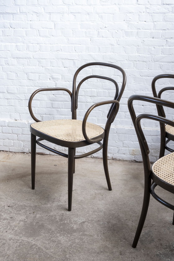 Image 1 of Set van 6 Thonet 214 en 214F stoelen